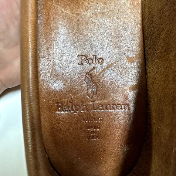 VERY GOOD Polo Ralph Lauren x Allen Edmonds Penny Loafer Brown Made in USA 9.5 - Picture 10 of 14
